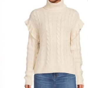 Joe's Jeans Cream Cowl Neck
Cable Knit Sweater XS